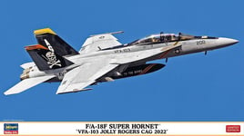 1:72 HASEGAWA Fa-18F Super Hornet Vfa-103 Jolly Rogers Vag2022 Kit HA02458