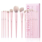 Jessup Pinceaux Maquillages Rose 14 Pcs Set Pinceau Maquillage Haut Gamme Vegan Fond de Teint Correcteur Blush Fard à Paupières Eyeliner Poudre Surligneur Estompeur Kit Pinceau Yeux et Visage,T495