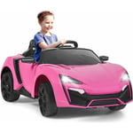 Costway - 12V Voiture Électrique Enfants avec Télécommande 2,4 g, Véhicule Électrique avec Musique et Lumières led, Suspension à Ressort, Démarrage