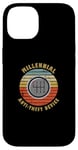 Coque pour iPhone 14 Tee-shirt de boîte de vitesses manuelle Millennial avec dispositif antivol