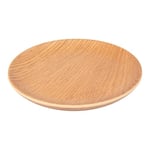 Lot de 12 assiettes plates Ø 15,3 x 1,5 cm imitation bois mélaminé