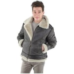 Blouson Pallas Cuir  Blouson bombardier en cuir mouton retourné ref_yag