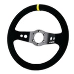 Simoni Racing Sport ratt Rally 320 mm Svart mocka Deep Dish 47 mm