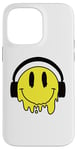 Coque pour iPhone 14 Pro Max Sourire jaune fondant drôle souriant visage dégoulinant mignon