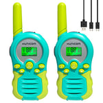 Walkie Talkies Rechargeable for Kids - Boys Girls Electronic Toys Birthday Gifts Two Way Radio with Flashlight Backlit LCD VOX (Chargeable Cyan)