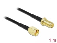 DeLOCK Antenna Cable RP-SMA plug to RP-SMA jack LMR/CFD100 1 m