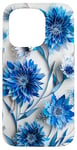 Coque pour iPhone 15 Pro Fleur Bleu Bleuet Floral Nature Femme Filles Fleurs