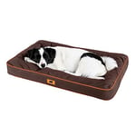 Ferplast Panier Chien Chat - Coussin Orthopédique Chien - Lavable en Machine - Tapis Chien - Lit Chat Chien - Imperméable & Anti-Rayures - Rembourrage Amovible - Polo, 95 x 60 xh 8 CM, Marron