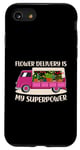 Coque pour iPhone SE (2020) / 7 / 8 Flower Delivery Fleuriste Camion Amoureux Rose Super Driver Maman