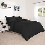 Brentfords Kingsize Duvet Cover Sets Graphite, Microfibre King Size Quilt Covers Duvet Super Soft Luxury King Duvet Bed Set with Pillowcases, Grey Bedding