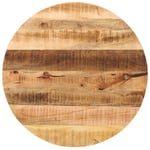 Plateau De Table, Dessus de Table, Table à manger ø 90x2,5 cm rond bois massif de manguier brut CON951702 Maisonchic