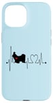 Coque pour iPhone 15 Shih Tzu Dog Heartbeat EKG Funny Dogs Amoureux et propriétaire