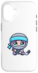 Coque pour iPhone 16 Joueur ninja de hockey sur glace