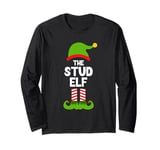 Funny The Stud Elf Christmas Family Party Pajama Long Sleeve T-Shirt