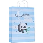 Design By Violet He's Here Gift Bag, X-Large - Perfect for Any Occasion - Wedding - Baby - Birthday - Christening - Anniversary
