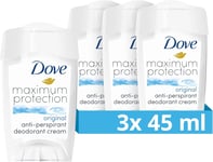 Dove Maximum Protection Original Clean Anti-Perspirant Cream Stick with ¼ Moistu