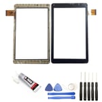 VITRE ECRAN TACTILE POUR   POLAROID MID3807 7" NOIR OUTILS+COLLE