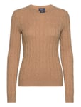 Cable-Knit Cashmere Sweater Tops Knitwear Jumpers Beige Polo Ralph Lauren