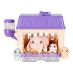 Little Live Pets Mama Surprise Minis Bunny, Care For Your Mama Hamster or Mama Bunny in Their Hutch To Reveal 2, 3, or 4 Mini Babies