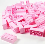 LEGO BRICKS 100 x PINK  2x4 Pin - From Brand New Sets Sent in a Clear Sealed Bag