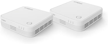 Kit WiFi Mesh Atria 1200 Mbps Jusqu'à 200 m² de Couverture WiFi Supplémentaire Compatible Toutes Box & Routeurs Standards Dual Band 2,4 GHz + 5 GHz 3 Ports Ethernet Blanc