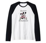 Disney Mickey & Minnie Noël Candy Canes Happy Holidays Manche Raglan