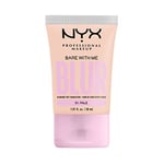 NYX Professional Makeup Fond de Teint Effet Flouté Bare With Me Blur, Couvrance Moyenne, Fini Mat Naturel, Niacinamide, Matcha & Glycérine, Hydratation Jusqu'A 12H, Teinte : Pale (01)