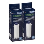 2 X Delonghi Genuine Coffee Machine Water Filters DLSC002, 55132928110, SER3017