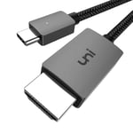 uni Câble USB C vers HDMI 4K à 30Hz [Stable,haute vitesse] 3M Long Type C vers HDMI [Thunderbolt 3/4] pour bureau à domicile, compatible pour iPad Pro/Air, MacBook Pro, Galaxy S23/S22/S21, Huawei P40