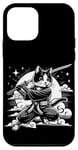 Coque pour iPhone 12 mini Chat Ninja Guerrier japonais