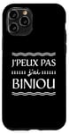 Coque pour iPhone 11 Pro Bretagne Je peux pas j'ai Biniou Idée cadeau Humour Breton