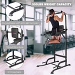 Home Fitness Code - Barre de Traction Chaise Romaine - Power Tower - Pull Up Ajustable - Multifonctions dip station Noir