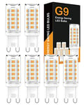 humpun G9 LED Bulbs, 5w Bulbs Cool White 6000K, 560LM Energy Saving Bulb, Non Dimmable Light Equivalent to 40W Halogen CRI 80 for Chandelier, Ceiling Lights - 6 Packs