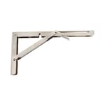 Amig - Équerre pliante d'étagère murale | Console pour étagère | Support étagère en Acier | Coleur: Plaqué Nickel | Dimensions: 200 x 110 | Poids max.: 40 kg