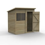 Forest Garden Overlap Pressure Treated 6 x 4 Pent Shed