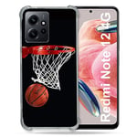 Cokitec Coque Renforcée en Verre Trempé pour Xiaomi Redmi Note 12 4G Sport Basket Panier