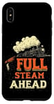 iPhone XS Max Cool Railroad with Full Steam Ahead Saying Costume Case