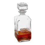 Relaxdays Carafe de whisky, en verre, Décanteur pour whisky, Cognac, rhum, gin, carafe eau de vie, transparente