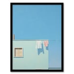 Artery8 Washing Line Shadows By Amy Denver Minimalist Soft Pastel Laundry Room Minimalism Simple Modern Artwork Artwork Framed Wall Art Print 18X24 Inch