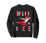 Bruce Lee Flying Kick Shadowed Face Shot Sweatshirt