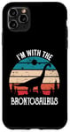 iPhone 11 Pro Max I'm With The Dinosaur Brontosaurus, Dino Gifts For Kids Case