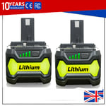 2X 18V 5.5Ah Lithium Battery For Ryobi P108 One Plus RB18L40 RB18L50 P104