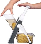 ONCE FOR ALL Mandoline Vegetable Slicer, Veg Chopper with 4 Cutter Modes Grey 