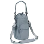 sportsnew Porte Bouteille Isotherme Sac Gourde Avec Bandoulière 1l Avec Poche Pour Téléphone Sac Bouteille d’Eau Pour La Randonnée à Pied, Bleu