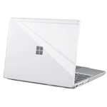 BlueSwan Case compatible with 12.4 inch Microsoft Surface Laptop Go 2 / Surface Laptop Go（Model 1943/2013）, 2022/2020 Release, Smooth Shiny Plastic Hard Shell, Crystal Clear