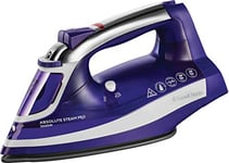 Russell Hobbs 25910 Absolute Steam Iron with 160 gram Steam Shot, Anti-Calc and Self Clean Functions, 2600 W, Purple/White