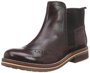 s.Oliver Femme 25469 Bottines Chelsea, Rouge Bordeaux 549, 38 EU