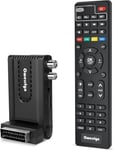 Décodeur Numérique Terrestre 2024 DVB-T2 HD 1080P H265 HEVC Main 10 Bits HDMI CEC TV Stick Supporte Sortie HDMI/Péritel et Enregistreur USB Multimédia / PVR [Télécommande 2 en 1 avec