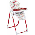 Chaise Haute pour Bébé / Enfant en Plastique - Tippy en Rouge Foncé - Baby Vivo