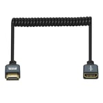 Cable Spirale Hdmi Rallonge,Plug-Play Rallonge Hdmi Cable D¿Extension Hdmimale Vers Hdmi Femelle¿3D 4K@60Hz Hdmi 2,0A/B 1080P(0,3M-1,5M)